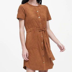 Banana Republic Faux Suede Shirt Dress - Petite